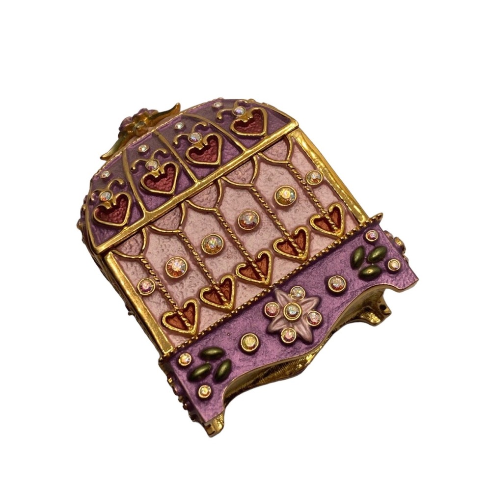 Vintage‎ Joan Rivers Enamel Mini Jewelry Box Trinket